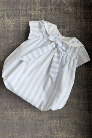 Puro Mimo blue striped romper 