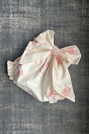 Phi ice cream cart print bow jam pants