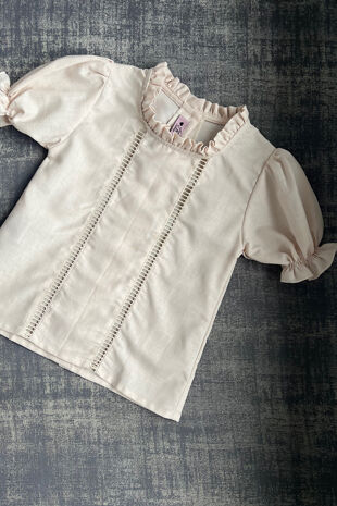 Phi beige linen blouse
