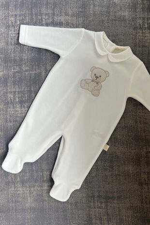 Baby Gi ivory teddy babygrow