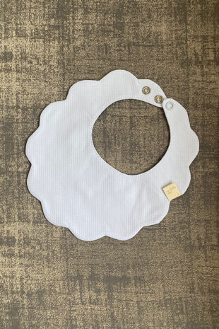 Baby Gi blue pique bib