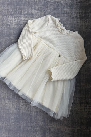 Jamiks cream tulle dress