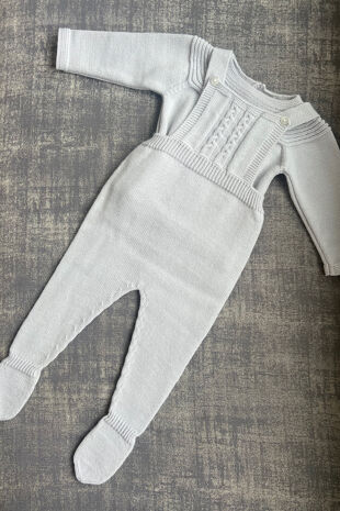 Grey knitted two piece set