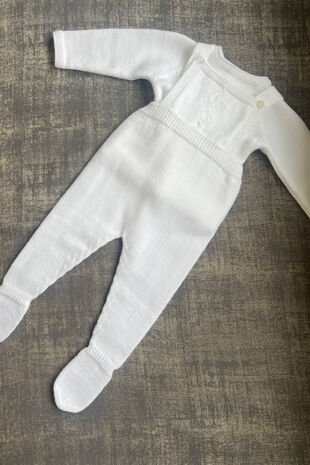 White knitted two piece set