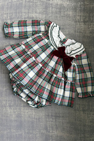 Valentina tartan dress and knickers set