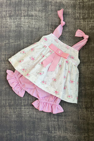 Rochy pink floral two piece set