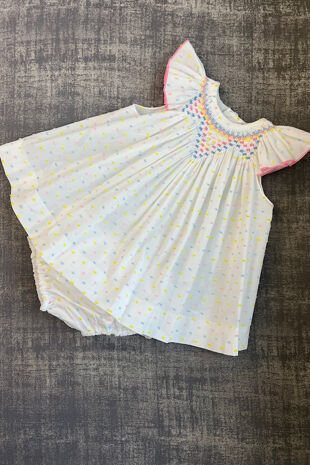 Naxos smocked top dress and knickers