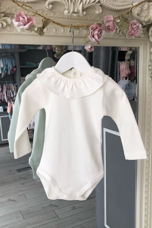 Aspen cream long sleeve collared vest