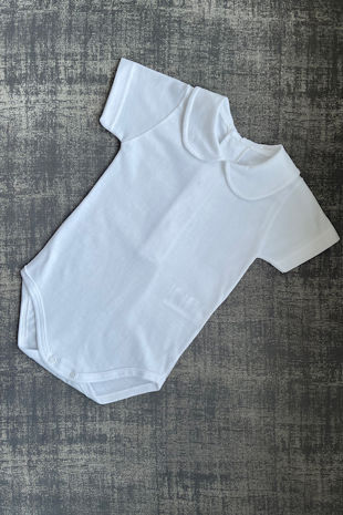 Madrid white Peter Pan collar vest