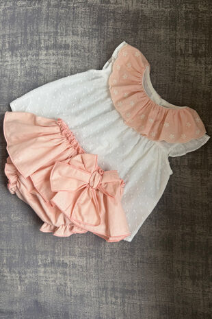 Valentina peach jam pants set