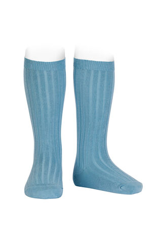 Condor cloud ribbed knee-high socks