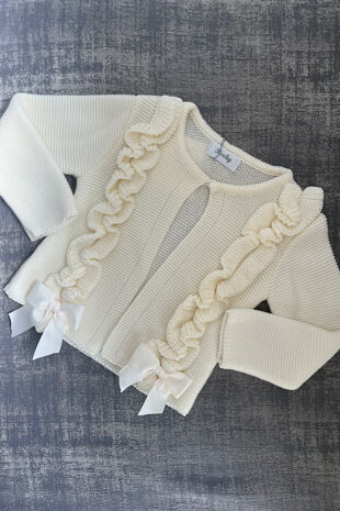 Rochy cream frill cardigan