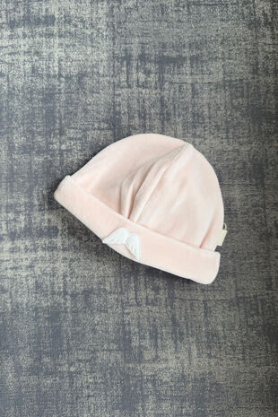 Baby Gi peach pink velour angel wing hat