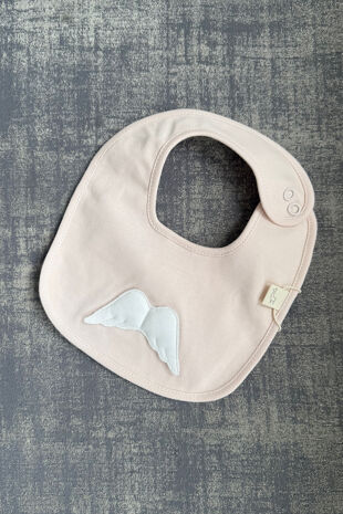 Baby Gi peach pink angel wing bib