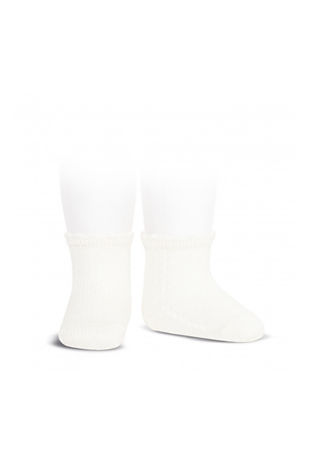 Condor ivory perle side openwork ankle socks