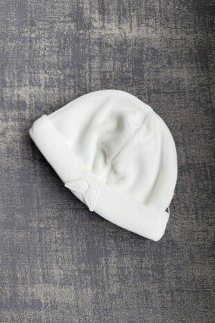 Baby Gi ivory velour angel wing hat