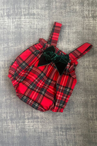 Calamaro tartan romper 