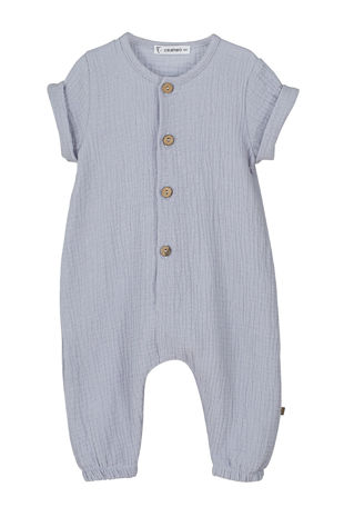 Milo blue button front dungaree
