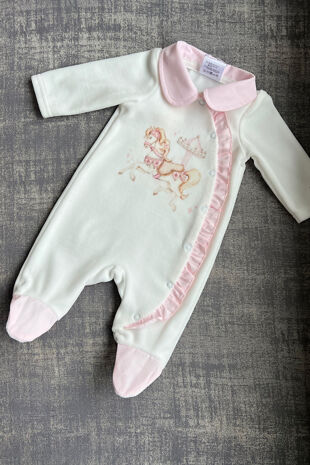 Jamiks pink carousel babygrow
