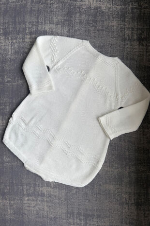 Babydif cream long sleeve knitted romper