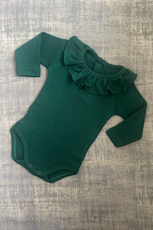 Aspen green long sleeve collared vest