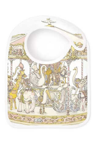 Atelier choux Paris Satin bib – Carousel Pink