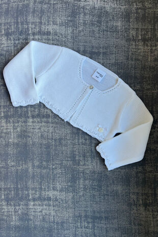 Valentina white bolero cardigan