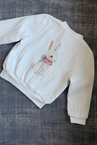 Jamiks cream bunny jacket