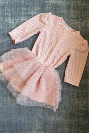 Jamiks peach tulle dress