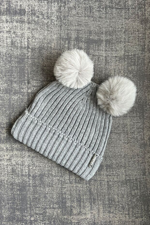 Condor aluminium faux fur pom pom hat