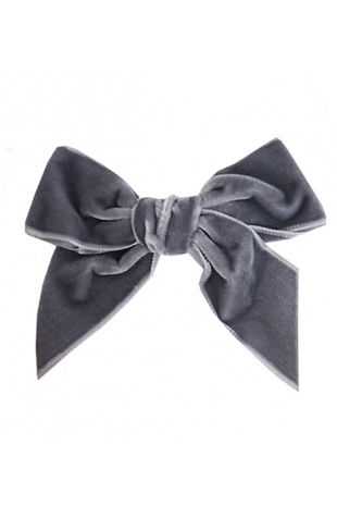 Condor grey velvet hair bow