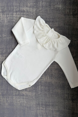 Aspen cream long sleeve collared vest
