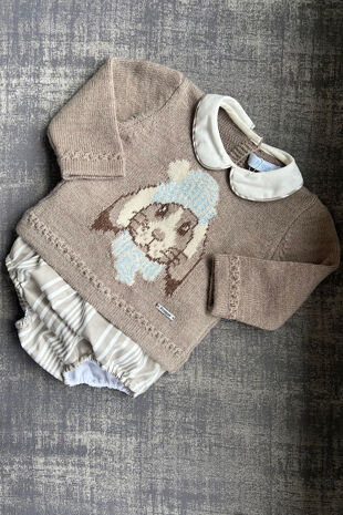 Foque brown bunny jam pants set