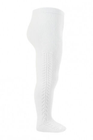 condor white side openwork warm tights