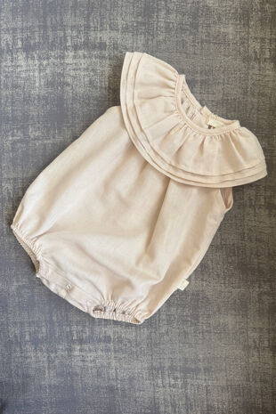 Baby Gi sand frill collar romper 