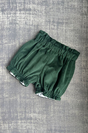 Puro Mimo Arley green velvet shorts