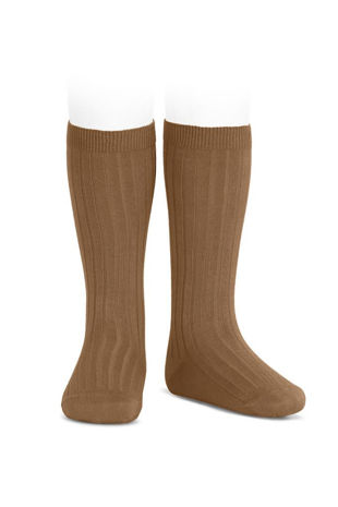 Condor toffee ribbed knee sock