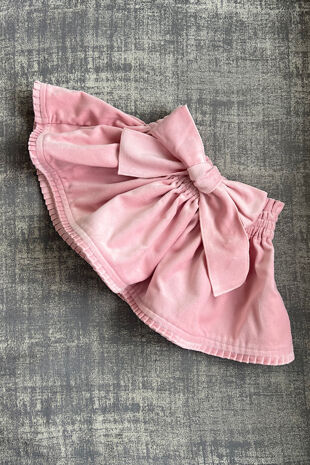 Phi dusky pink velvet skirt