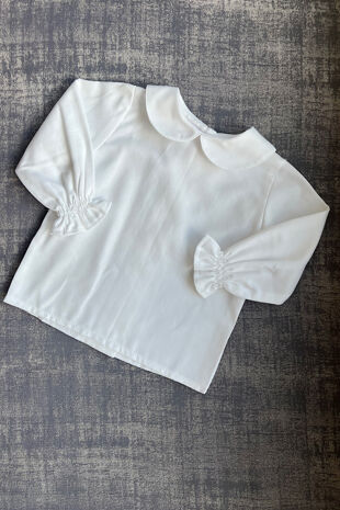 Puro Mimo ivory peter pan collar blouse