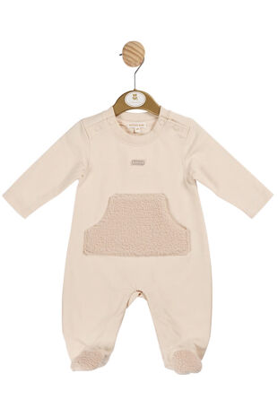 Mintini beige teddy babygrow