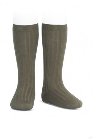 Condor mink ribbed knee-high socks
