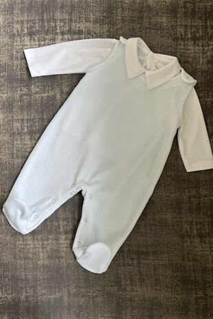 Lyda Baby blue velour overall set