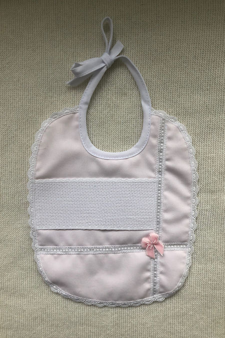 Rosa pink bow bib