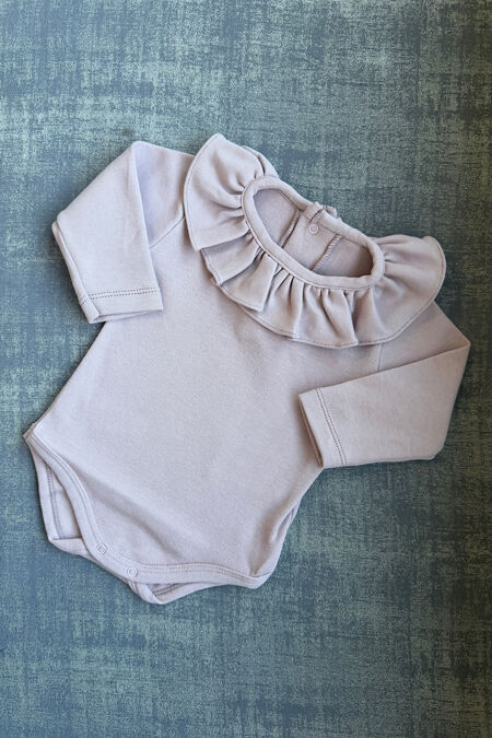 Aspen dusky pink long sleeve collared vest