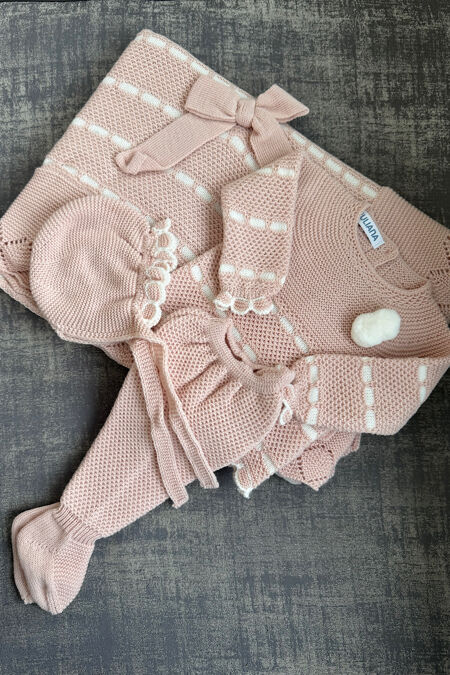 Juliana nude pink knitted set