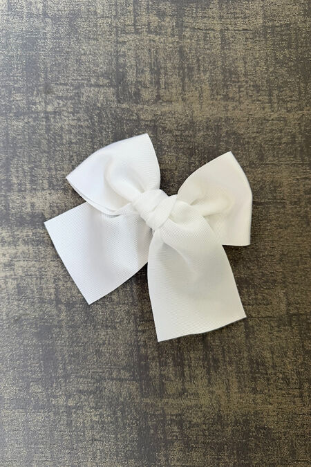 Condor white large grossgrain hair bow