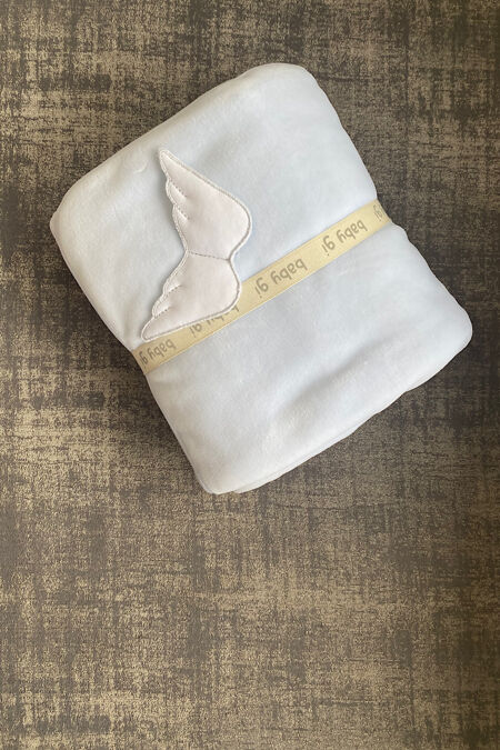 Baby Gi blue angel wing velour blanket