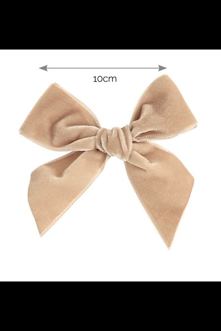 Condor nougat velvet hair bow