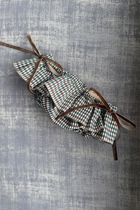 Phi brown and green check jam pant