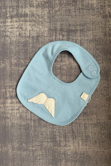 Baby Gi stone blue angel wing bib